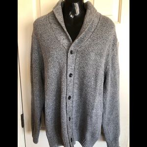 Chaps Woman’s XL gray button up cardigan sweater